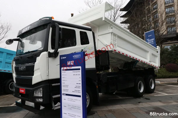 SANY380 6X4(10 wheels) 6.5m Half Row Plug-in Hybrid Dump Truck FinDreams 17.3kWh Exterior (2) | 86Trucks