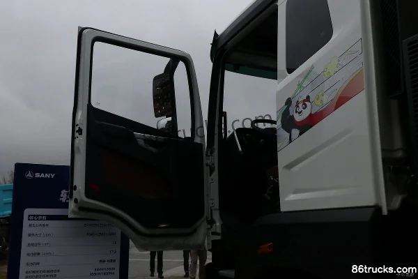 SANY380 6X4(10 wheels) 6.5m Half Row Plug-in Hybrid Dump Truck FinDreams 17.3kWh Cab (1) | 86Trucks