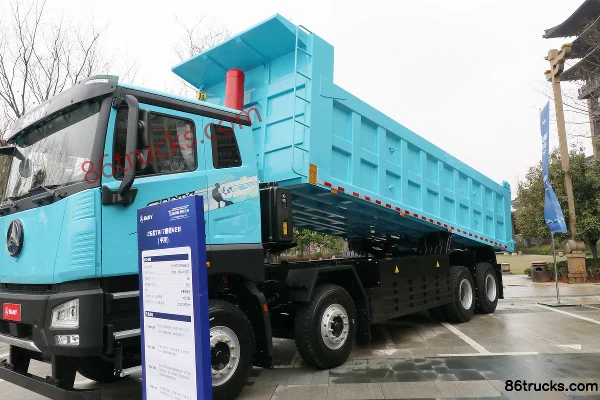 SANY 26 TAI 7 Heavy-Duty 428 8X4(12 wheels) Flat Top 8m Crew Cab Pure Electric Dump Truck CATL 600kWh Exterior (3) | 86Trucks