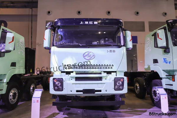 SAIC Hongyan Genlyon Heavy-Duty 8X4(12 wheels) 9m Pure Electric Dump Truck CATL 600kWh Exterior (2) | 86Trucks