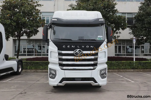 SAIC Hongyan Genlyon H6 6X4(10 wheels) high roof battery electric tractor truck (export) CATL 282kWh Exterior (2) | 86Trucks