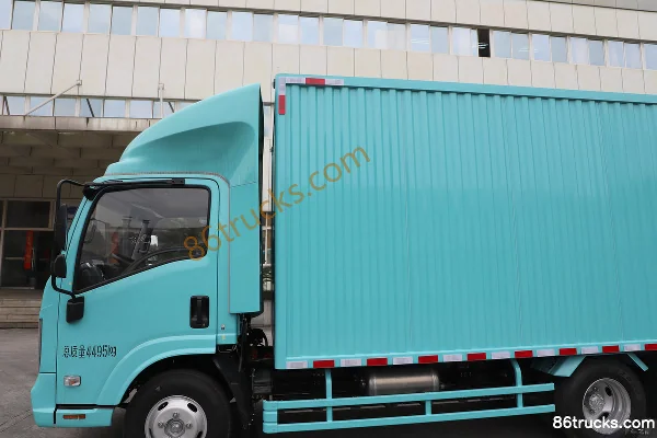 Isuzu EVM100 Air Brake 4.13m Single Row Pure Electric Van Light Truck CATL 120.27kWh 4X2(6 wheels) Body (1) | 86Trucks