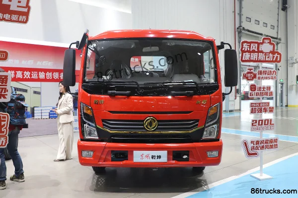 Dongfeng K6 2.5L Diesel 185hp 4X2(6 wheels) Fast Gear 8-speed Wide Body Air Brake 4.17m Single Row Flatbed Light Truck Exterior (2) | 86Truc