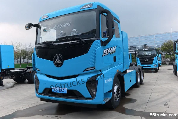 SANY Truck Jiangshan SE Composite Edition 6X4(10 wheels) Electric Tractor Truck Gotion 882kWh Exterior (3) | 86Trucks