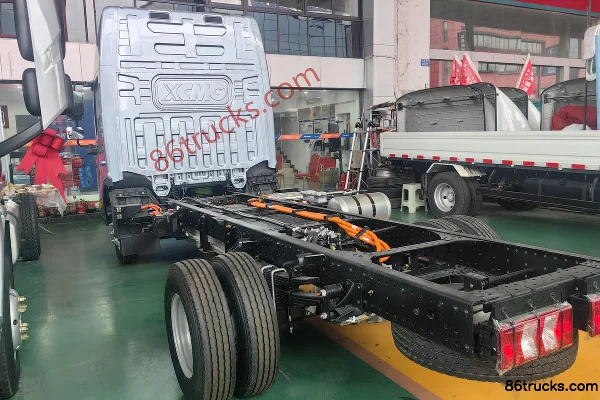 XCMG Hanjie toit surélevé frein pneumatique 4,4 m camion porteur à grille électrique pur cabine simple CALB 133,94 kWh 4X2(6 roues) Extérieu
