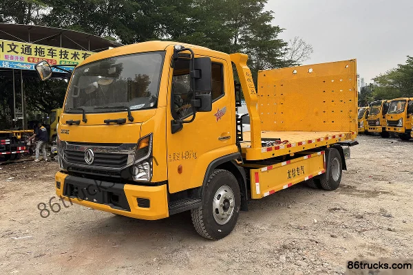 Dongfeng Tank Edition 155hp 4X2(6 wheels) Fast Gear 8-Speed Wrecker Truck (Hubei Longmu) Exterior (3) | 86Trucks