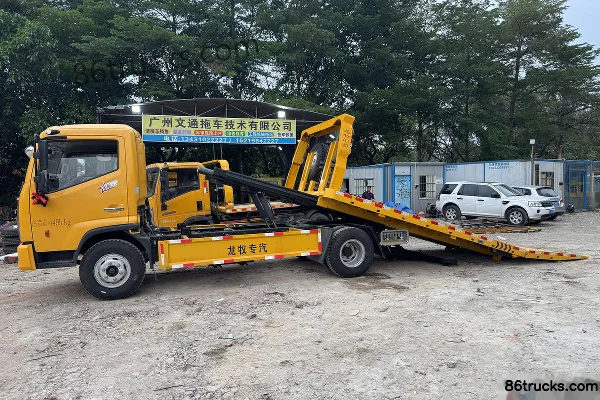 Dongfeng Tank Edition 155hp 4X2(6 wheels) Fast Gear 8-Speed Wrecker Truck (Hubei Longmu) Body (2) | 86Trucks