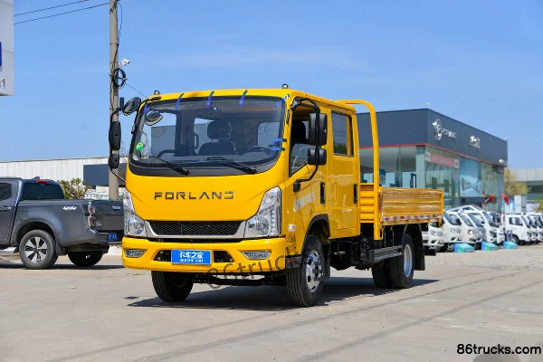 Foton Forland S1 145hp 4X2(6 wheels) 2.7m double-row flatbed light truck Exterior (3) | 86Trucks