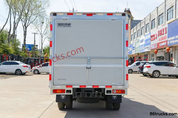 FotonV5 1.6L Gasoline 120hp 4X2(6 wheels) Dongan 5-speed 3.7m Single Row Wing Opening Van Micro Truck Body (2) | 86Trucks
