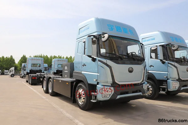 Yutong T-Series 6X4(10 wheels) High Roof Pure Electric Tractor Truck CATL 600kWh Exterior