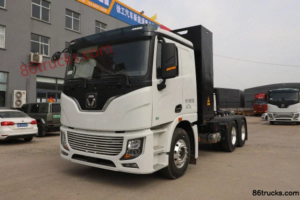 XCMG Hanfeng XG2 Version Composite 6X4(10 roues) Toit Plat Électrique Pur à Échange de Batterie Tracteur Routier CATL 600.93kWh Extérieur (3