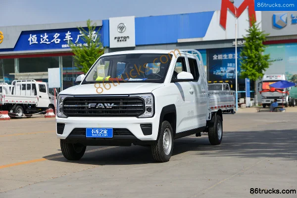 FAW Jiefang 1.6L Gasoline 122 hp 4X2(6 wheels) 5-Speed 2.71m Double Row Flatbed Mini Truck (Single Rear Tire) Exterior (3) | 86Trucks
