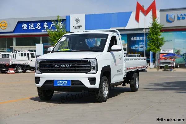 FAW Jiefang 1.6L Gasoline 122 hp 4X2(6 wheels) 5-Speed 3.47m Single Row Flatbed Mini Truck Exterior (3) | 86Trucks