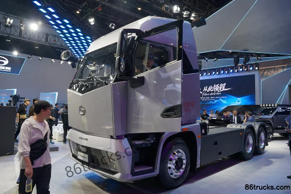 GAC Leader T9 6X4(10 wheels) pure electric tractor truck CALB 400kWh Exterior (2) | 86Trucks