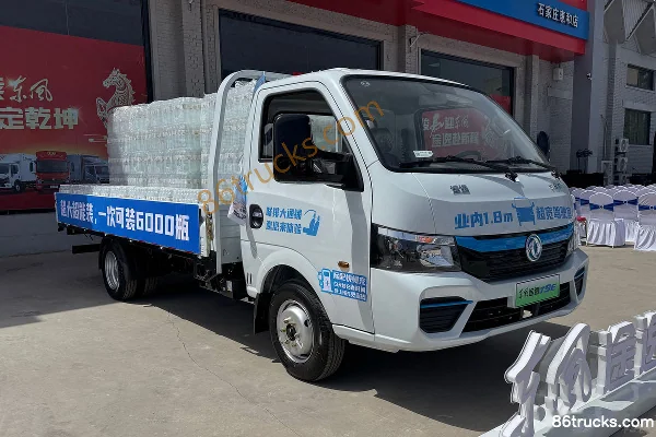 Dongfeng T9E hydraulic brake 4.005m single-row pure electric flatbed micro truck CALB 62kWh 4X2(6 wheels) Exterior