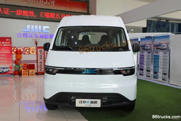 JMC Fushun 2025 model bright window version pure electric 7-seat 5.185m medium wheelbase medium roof light bus 53.58kWh Exterior (2) | 86Tru