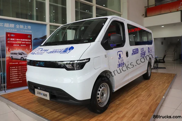 JMC E Fushun 2025 Windowed Edition 7-seat medium wheelbase low roof electric light bus CATL 77.28kWh Exterior (3) | 86Trucks