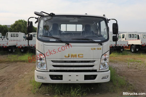 JMC Kaiwei Wide Body 143hp 4X2(6 wheels) 3.8m Semi-row Flatbed Light Truck (China VI)(Hydraulic Brake) Exterior (2) | 86Trucks