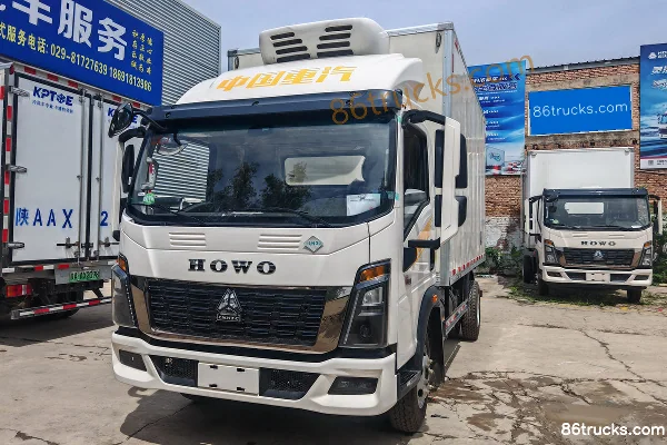 Sinotruk Tongshuai 140 ch 4X2(6 roues) LNG 8 vitesses camion frigorifique 4,08 m Extérieur (3) | 86Trucks