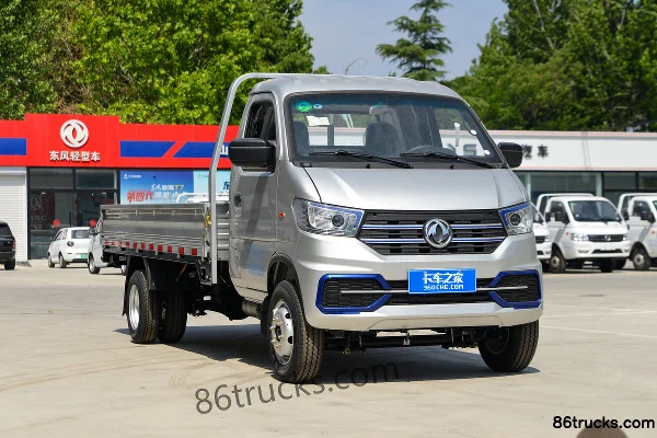 Dongfeng W08 1.6L Gasoline 123 hp 4X2(6 wheels) WLY 5-Speed Dual Rear Wheels 3.7m Single Row Flatbed Mini Truck Exterior