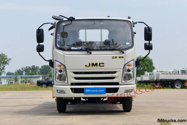 JMC Kaiwei Blue Whale Wide Body 170hp 4X2(6 wheels) 4.1m single-row flatbed truck (Fast Gear 8-speed) Exterior (2) | 86Trucks