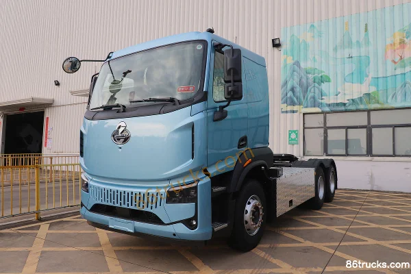 Dongfeng Yiwei 5 version super charge rapide 6X4(10 roues) tracteur routier 100% électrique EVE 453kWh Extérieur (3) | 86Trucks