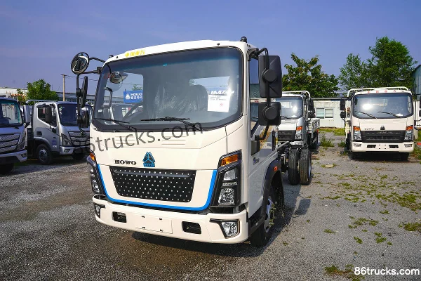 Sinotruk Hanjiang 4.15m Single Row Electric Flatbed Light Truck CATL 100.07kWh 4X2(6 wheels) Exterior (3) | 86Trucks