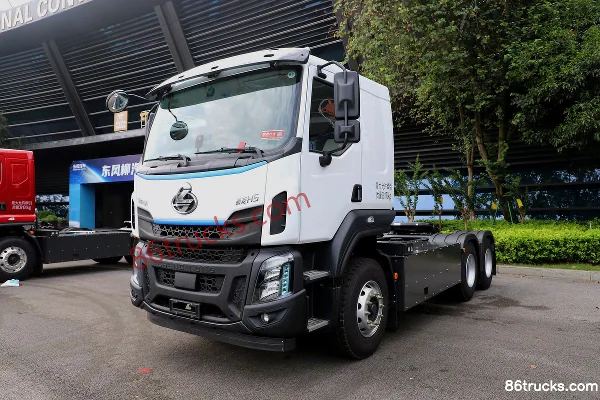 Dongfeng H5 6X4(10 wheels) Fast Gear 4-speed AMT Automatic Side Battery Pure Electric Tractor Truck (Sub-vehicle) CATL 400.61kWh Exterior (3