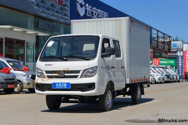 Changan Kuayue D1 Deluxe 1.6L Gasoline 122hp 4X2(6 wheels) 2.585m Double Row Van Mini Truck Exterior (3) | 86Trucks