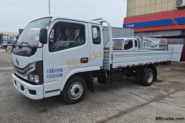 Dongfeng T7 Pro 1.6L Gasoline 120hp 4X2(6 wheels) 5-Speed 3.8m Single Row Flatbed Micro Truck Exterior (3) | 86Trucks