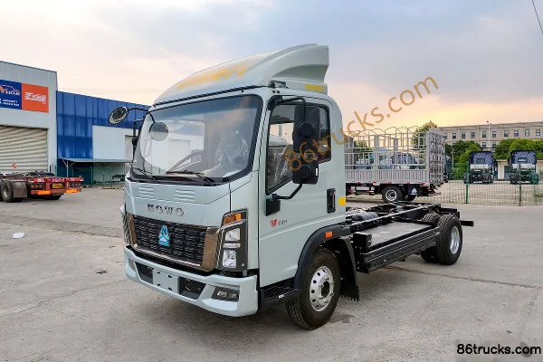 Sinotruk HOWO Tongshuai 4,15 m cabine simple fourgon électrique pur à ridelles Weichai 150.83kWh 4X2(6 roues) Extérieur (3) | 86Trucks